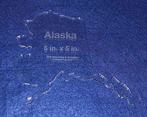 State of Alaska Template 6" X 5" - Clear ~1/4" Thick Acrylic