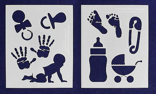 Baby-Infant Toys Stencils -Mylar 2 Pieces of 14 Mil 8" X 10" - Painting /Crafts/