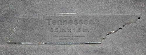 State of Tenessee Template 6.5" X 1.6" - Clear ~1/4" Thick Acrylic