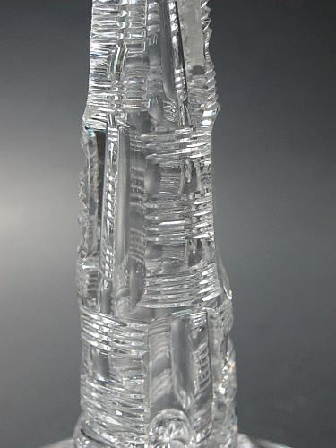Candle stick American Brilliant Period hand Cut Glass Antique