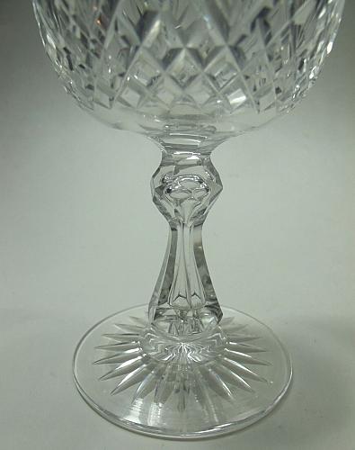 Cut glass wine stemware Hand cut