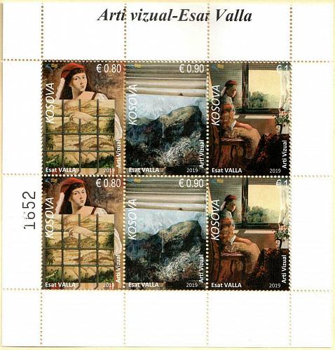 Kosovo Stamps 2019. Visual Art - Esat Valla. Sheet MNH