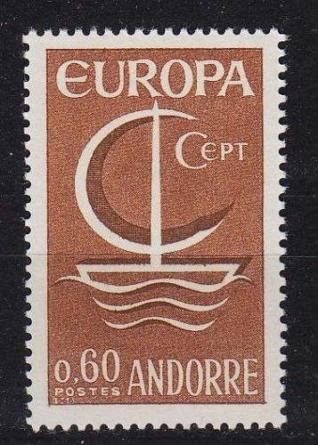 ANDORRA FRANZ&Ouml;SISCH [1966] MiNr 0198 ( **/mnh ) CEPT
