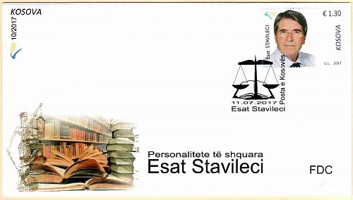 Kosovo Stamps 2017. National personalities: Esat Stavileci. FDC MNH