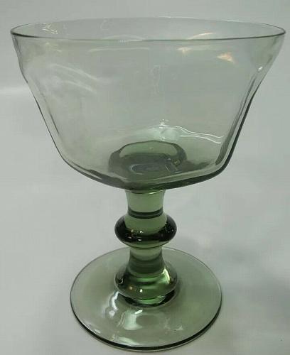 Lenox Green Antique pattern dessert glass lead Crystal Made in USA