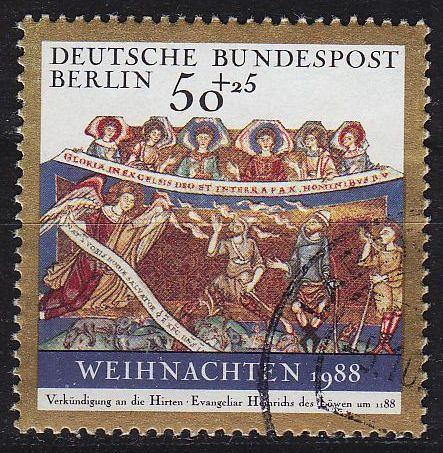 GERMANY BERLIN [1988] MiNr 0829 ( O/used ) Weihnachten