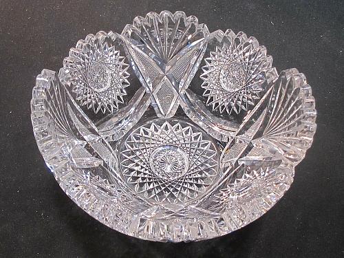 ABP cut glass ice tub Antique crystal Made in USA ABP