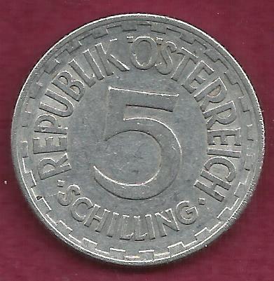 AUSTRIA 5 Schilling 1952 Coin - (Aluminum)