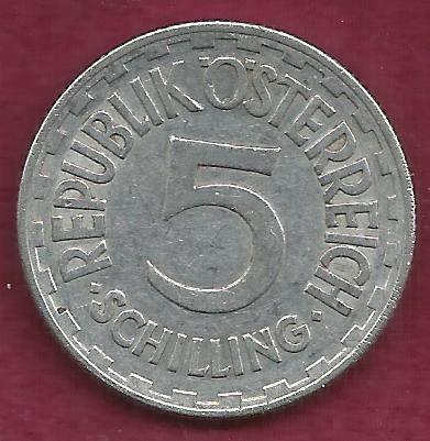 AUSTRIA 5 Schilling 1952 Coin - (Aluminum)