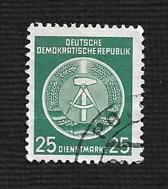 German DDR Used Scott #O10 Catalog Value $.25