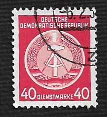 German DDR Used Scott #O12 Catalog Value $.25