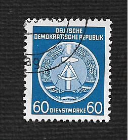 German DDR Used Scott #O15 Catalog Value $.25