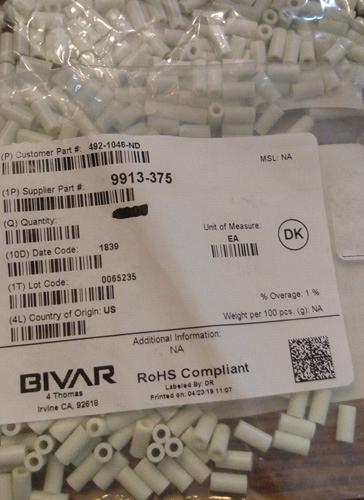 Lots of 400: Bivar 9913-375 Round Spacers