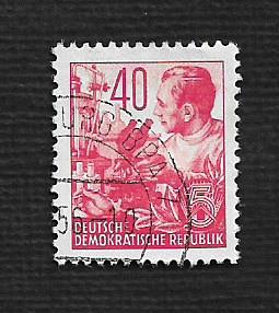 German DDR Used Scott #167 Catalog Value $.25