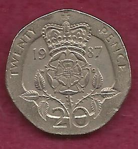 Great Britain 20 Pence 1987 Coin