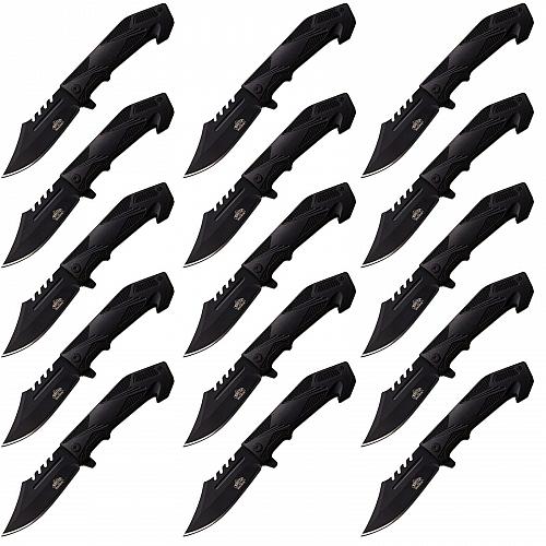 15 PACK 8.5" SPRING ASSISTED TACTICAL FOLDING POCKET KNIFE EDC Wholesale Lot