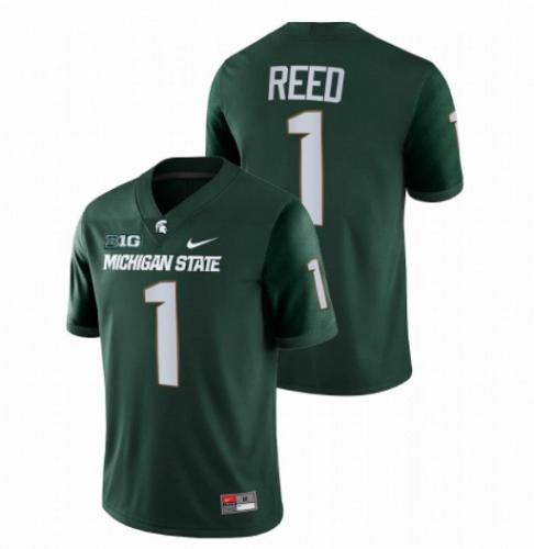 Men Jayden Reed Michigan State Spartans Green College Football Stitched Jersey