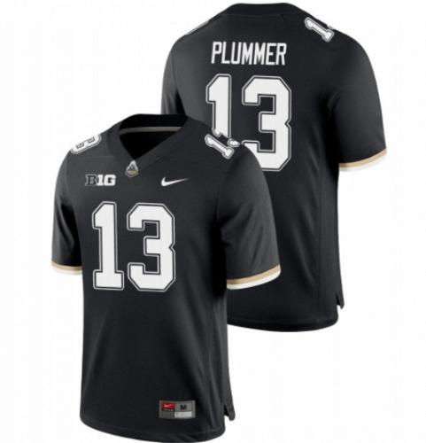 Men Jack Plummer Black Purdue Boilermakers College Football Stitched Jersey