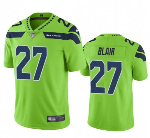 Men Marquise Blair Seattle Seahawks Neon Green Color Rush Limited Stitched Jersey
