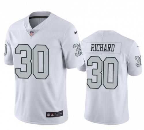 Men's Jalen Richard Las Vegas Raiders White Color Rush Limited Stitched Jersey