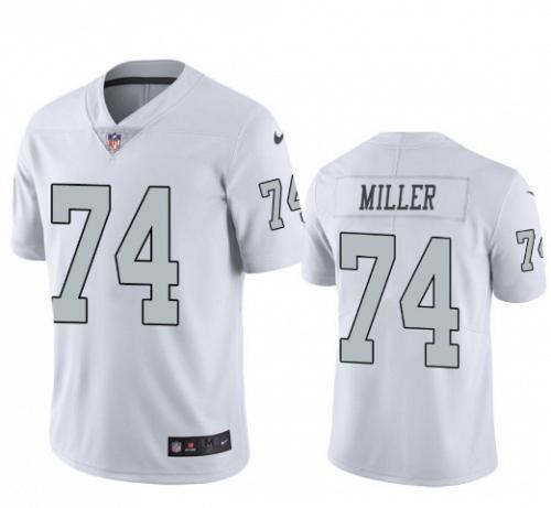Men's Kolton Miller Las Vegas Raiders White Color Rush Limited Stitched Jersey