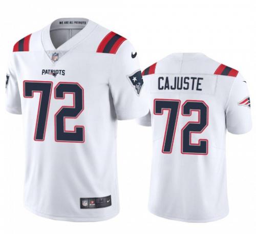 Men New England Patriots Yodny Cajuste White Vapor Limited Stitched Jersey