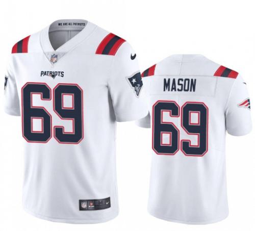 Men New England Patriots Shaq Mason White Vapor Limited Stitched Jersey