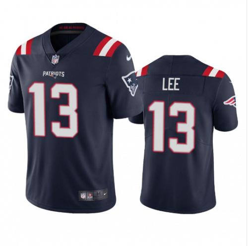 Men New England Patriots Marqise Lee Navy Vapor Limited Stitched Jersey