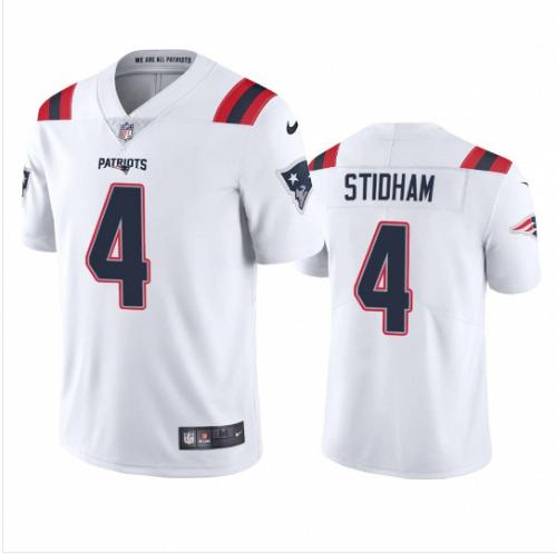 Men New England Patriots Jarrett Stidham White Vapor Limited Stitched Jersey