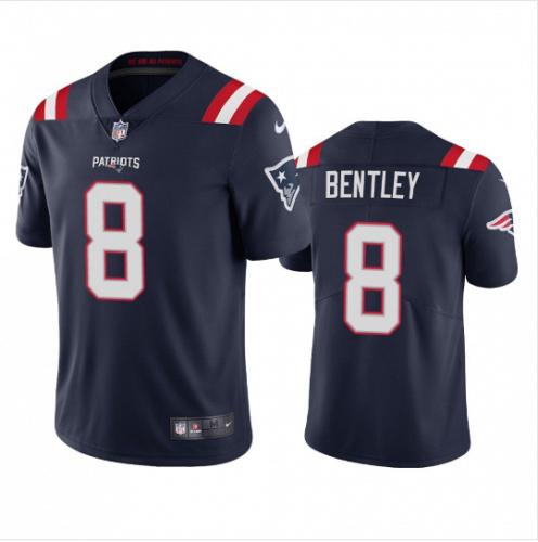 Men New England Patriots Ja'Whaun Bentley Navy Vapor Limited Stitched Jersey