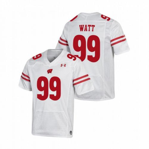 Men J.J. Watt Wisconsin Badgers White NCAA College Football Stitched Jersey