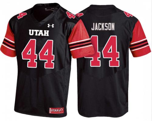 Men Jake Jackson Utah Utes Black NCAA College Football Stitched Jersey