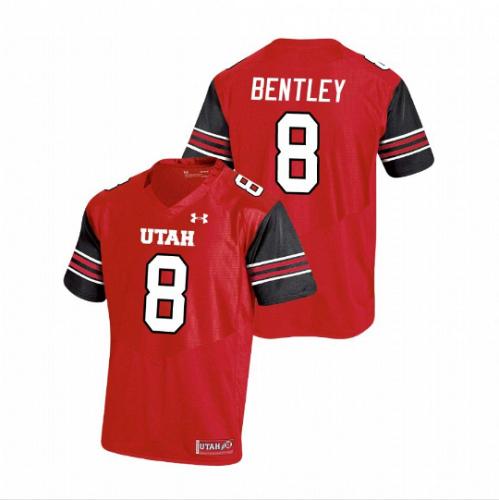 Men Jake Bentley Utah Utes Red NCAA College Football Stitched Jersey