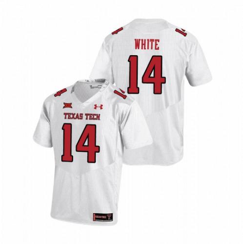 Men Xavier White Texas Tech Red Raiders White NCAA College Football Stitched Jersey