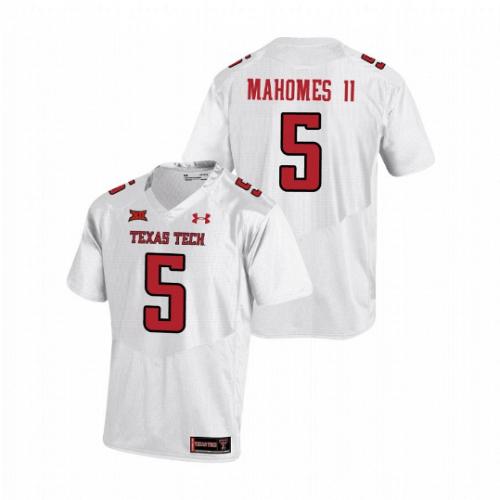 Men Patrick Mahomes II Texas Tech Red Raiders White NCAA College Football Jersey