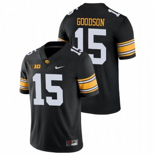 Men Tyler Goodson Iowa Hawkeyes Black NCAA College Football Stitched Jersey