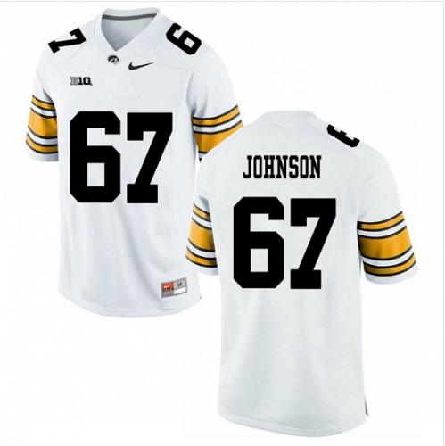 Men Jaleel Johnson Iowa Hawkeyes White NCAA College Football Stitched Jersey