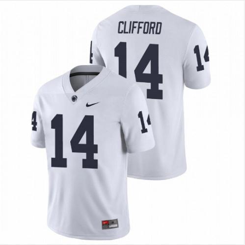 Men Sean Clifford Penn State Nittany Lions White NCAA College Football Stitched Jerse