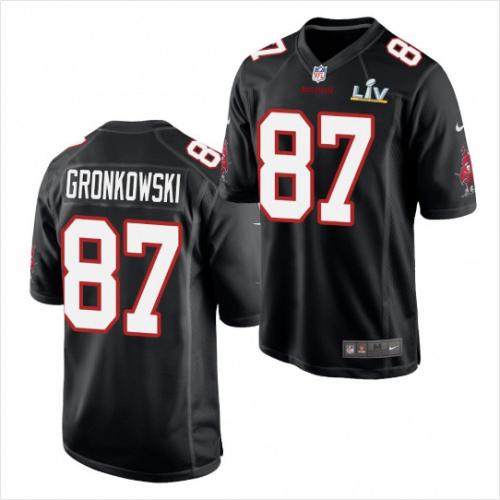 Men Tampa Bay Buccaneers Rob Gronkowski Black Bound Game Football Jersey Super Bowl