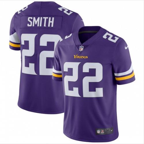 Men Minnesota Vikings #22 Harrison Smith Purple Vapor Limited Football Jersey