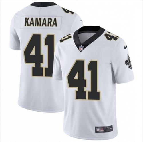 Men New Orleans Saints #41 Alvin Kamara White Vapor Limited Football Jersey for