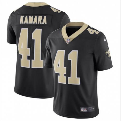 Men New Orleans Saints #41 Alvin Kamara Black Vapor Limited Football Jersey