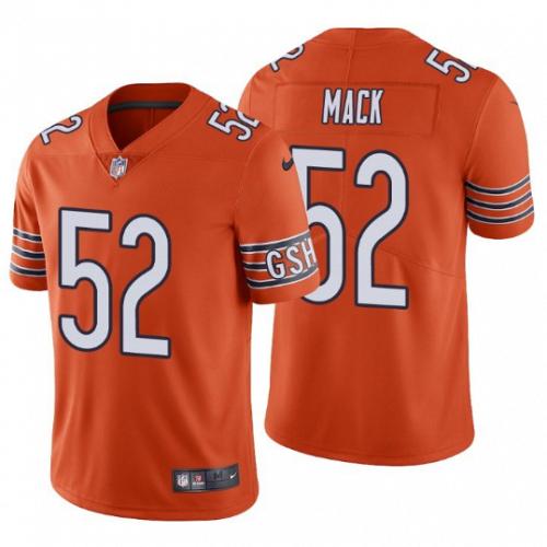 Men Chicago Bears #52 Khalil Mack Orange Vapor Limited Football Jersey