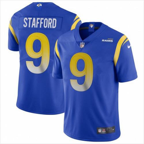 Men Matthew Stafford Los Angeles Rams Football Royal Vapor Limited Jersey Stitchd