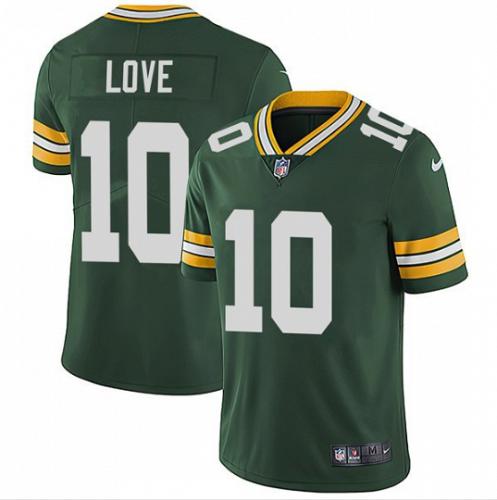 Men Jordan Love Green Bay Packers Green Limited Football Jersey Stitched