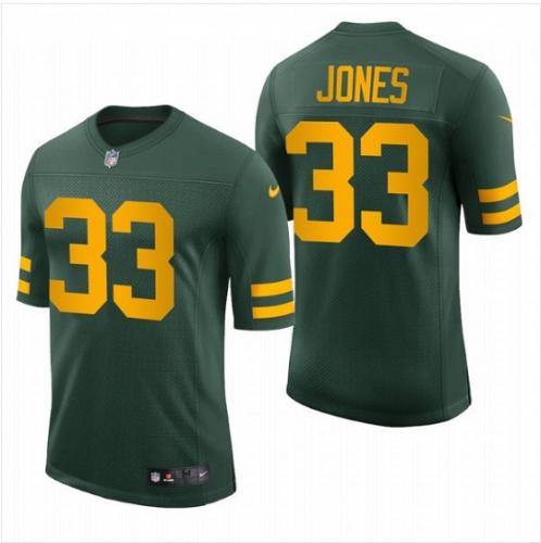 Men Aaron Jones Green Bay Packers 50s Classic Throwback Vapor Limited Jersey Green