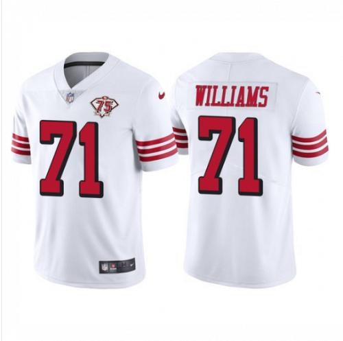 Men Trent Williams San Francisco 49ers White Throwback Limited Football Jersey