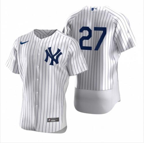 Men Giancarlo Stanton New York Yankees White Flex Base Stitched Jersey
