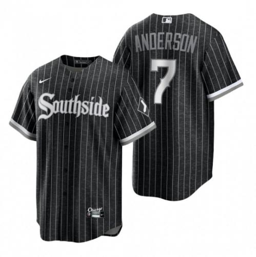 Men Tim Anderson Chicago White Sox Black City Connect Jersey for Mens Cool Base