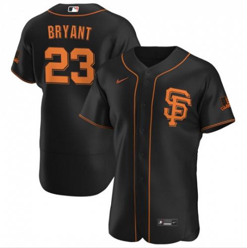 Men Kris Bryant #23 San Francisco Giants Black Flex Base Jersey Stitched